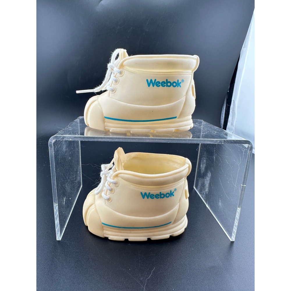 Reebok Weebok Cabbage Patch Kids Doll Boots Cream Vtg RARE 1989 CPK Shoes White - Picture 6 of 8